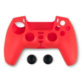 Spartan Gear - Playstation 5 Kontroller Szilikon Védőborítás + Thumb Grips (PS5) - Piros