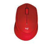 Logitech M330 Silent Plus vezeték nélküli egér - Piros - Egér