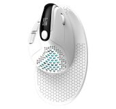 Delux M618XSD vezeték nélküli vertikális, ergonomikus egér Bluetooth + 2.4GHz RGB - Fehér, vezeték nélküli, wireless
