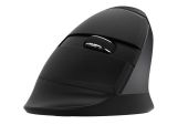 Delux M618Mini DB vezeték nélküli vertikális egér Bluetooth + 2.4GHz - Fekete, vezeték nélküli, wireless