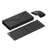 Delux KF10 Foldable Vezeték nélküli billentyűzet és MF10PR egér szett, vezeték nélküli, wireless, USB, +egér
