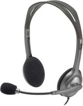 Logitech H110 Mikrofonos headset - fekete, mikrofonos, vezetékes