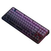 AULA F87 PRO Vezeték Nélküli Mechanikus Gamer Billentyűzet - Fekete-Lila, EGYEDI switch, RGB, Mechanikus, TKL, fém, anti ghosting, vezeték nélküli, wireless