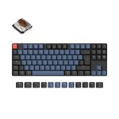Keychron K1 Pro Vezeték Nélküli Brown Mechanikus Gamer Billentyűzet - Fekete-Kék - Angol Kiosztás! - Billentyűzet
