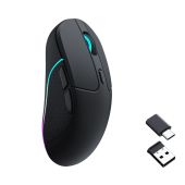 Keychron M3 Vezeték Nélküli Gamer Egér - Fekete, RGB, vezeték nélküli, wireless