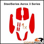 Corepad Mouse Rubber Sticker #750 - SteelSeries Aerox 3 Series Gamer Soft Grips - Piros