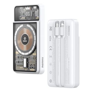 Remax Walking Phantom RPP-580 MagSafe Vezeték Nélküli Gyorstöltő Powerbank 10000mAh - Fehér