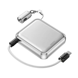 Remax FCP-9 Mini Aluminum Gyorstöltő Powerbank 10000mAh - Ezüst