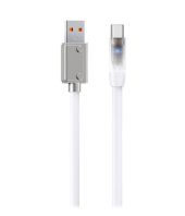 Remax Mecha Series Liquid Silicone Hajlékony USB-A - Type-C gyorstöltő kábel 100W - Fehér - Kábelek