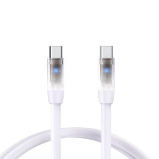 Remax Mecha Series Liquid Silicone Hajlékony USB Type-C gyorstöltő kábel 100W - Fehér