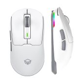 Meetion GW24 Vezeték Nélküli Gamer Egér - Fehér, Színes, vezeték nélküli, wireless