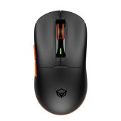 Meetion GW24 Vezeték Nélküli Gamer Egér - Fekete, Színes, vezeték nélküli, wireless