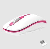 Meetion MT-R547 Vezeték Nélküli Egér - Fehér/Piros, vezeték nélküli, wireless