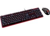 COUGAR Deathfire Gamer Egér + Billentyűzet (Magyar Kiosztás), Színes, Félmechanikus, Normál, anti ghosting, vezetékes, +egér