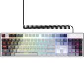 LORGAR Azar 514 Mechanikus Gamer Billentyűzet - Fehér (Angol Kiosztás!), EGYEDI switch, RGB, Mechanikus, Normál, fém, vezetékes, USB, +egér