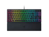 Razer Ornata V3 Tenkeyless Gamer Billentyűzet - Fekete (Angol Kiosztás), RGB, Membrános, TKL, csuklótámasz, vezetékes