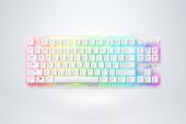 Razer DeathStalker V2 Pro Tenkeyless Vezeték Nélküli Gamer Billentyűzet - Fehér (Angol Kiosztás), RED switch, RGB, TKL, fém, vezeték nélküli, wireless