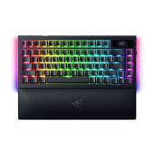 Razer BlackWidow V4 Pro 75% Gamer Billentyűzet (Angol Kiosztás ISO), EGYEDI switch, RGB, Mechanikus, TKL, fém, anti ghosting, csuklótámasz, vezeték nélküli, wireless