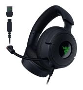 Razer Kraken V4 X Gamer Headset - Fekete, 7.1, Over-Ear, mikrofonos, RGB, USB, vezetékes