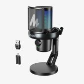 MAONO DM40 Pro USB Vezeték Nélküli Streamer/Gamer Mikrofon RGB - Fekete - Mikrofon