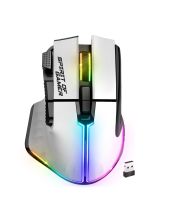 Spirit of Gamer PRO-M5 Arctic Vezeték Nélküli Gamer Egér - Fehér, RGB, vezeték nélküli, wireless