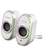 Spirit of Gamer Fanatic 500 Arctic - Hangszóró 2.0 - Fehér, bluetooth, Stereo, RGB, jack, USB