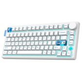 Onikuma MT706 Vezeték Nélküli Mechanikus Gamer Billentyűzet - Fehér