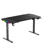 Spirit of Gamer Headquarter 900 - Gamer Asztal - 140 x 70 cm, karbon mintás, RGB