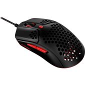 HYPERX Pulsefire Haste - Gamer Egér - Fekete/Piros, RGB, vezetékes
