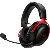 HYPERX Cloud III - Vezeték Nélküli Headset - Fekete/Piros, Stereo, Over-Ear, mikrofonos, vezeték nélküli, wireless