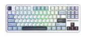 AULA F87 Vezeték Nélküli Mechanikus Gamer Billentyűzet - Fehér-Kék