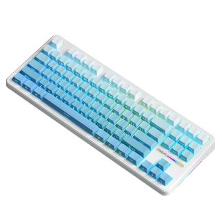 AULA F87 Vezeték Nélküli Mechanikus Gamer Billentyűzet - Világoskék