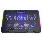 Rampage SIXPOWER R9 - Laptop/Notebook Hűtőpad - 15,6"-ig, 15col, USB, RGB, LED
