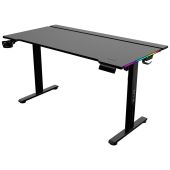The G-Lab K DESK PLATINIUM - Állítható Motoros Gamer Asztal - 140x75cm, RGB
