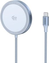 Ugreen W753 MagFlow Qi Vezeték Nélküli Gyorstöltő 25W, 1.5m - Szürke - Hálózati töltő adapter