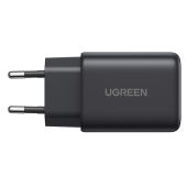 Ugreen X527 USB-A + USB-C Gyorstöltő GaN Hálózati Adapter 45W - Fekete - Hálózati töltő adapter