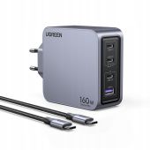 UGREEN Nexode Pro USB + USB-C GaN Gyorstöltő Hálózati Adapter 160W - Szürke