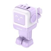 UGREEN Nexode RG (Robot GaN) USB + USB-C Gyorstöltő Hálózati Adapter 65W - Lila