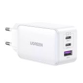 UGREEN Nexode USB + USB-C GaN Gyorstöltő Hálózati Adapter 65W - Fehér - Hálózati töltő adapter