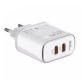 LDNIO A2528M USB-C Gyorstöltő Hálózati Adapter + USB-C - Lightning Kábel - Hálózati töltő adapter