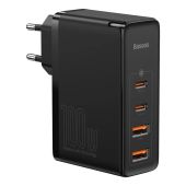 Baseus GaN2 Pro USB + USB-C Gyorstöltő Hálózati Adapter 100W - Fekete - Hálózati töltő adapter