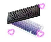 AULA F75 Vezeték Nélküli Mechanikus Gamer Billentyűzet, EGYEDI switch, RGB, Mechanikus, TKL, fém, anti ghosting, vezeték nélküli, wireless, USB