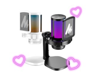 MAONO DGM20 USB Streamer/Gamer Mikrofon RGB - Fekete + Fehér csomag