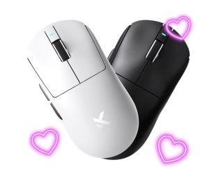 MCHOSE A7 PRO S Vezeték Nélküli 2.4G Gamer Egér - Fehér + Fekete csomag