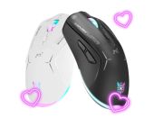 Onikuma CW917 Dual-Mode Vezeték Nélküli Gamer Egér - Fekete, RGB, vezeték nélküli, wireless