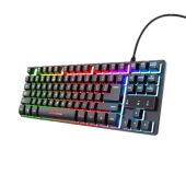 Trust GXT833 Thado TKL Gamer Billentyűzet- Angol kiosztás!, Membrános, TKL, fém, anti ghosting, vezetékes, USB