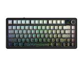 AULA F75 Max Vezeték Nélküli Mechanikus Gamer Billentyűzet - Fekete-Contour, LEOBOG Reaper Linear Switch, Mechanikus, TKL, RGB, fém, anti ghosting, vezeték nélküli, wireless, USB
