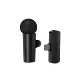 Fifine M6 USB-C vezeték nélküli nyakkendő mikrofon, fekete, vezeték nélküli, USB-C, csiptetős