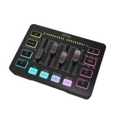 Fifine SC3 AmpliGame, 4-csatornás USB-s gamer audió keverő, fekete - Audiomixer