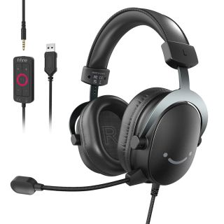 Fifine H9 7.1 Surround Sound Gaming Headset, fekete